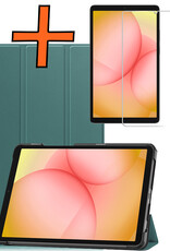 Nomfy Nomfy Samsung Galaxy Tab A11 Hoes Met Screenprotector - Donkergroen