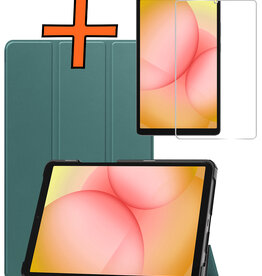 Nomfy Nomfy Samsung Galaxy Tab A11 Hoes Met Screenprotector - Donkergroen