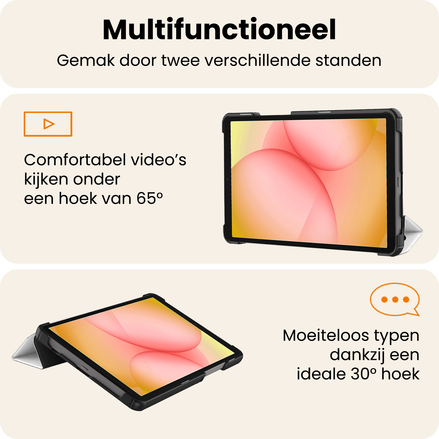 Nomfy Nomfy Samsung Galaxy Tab A11 Hoes Met Screenprotector - Kat