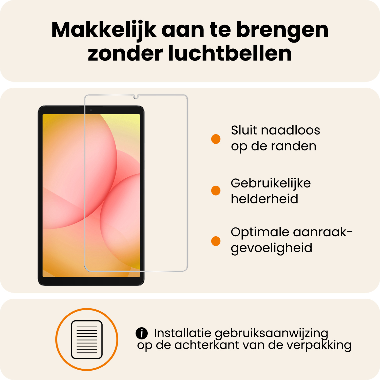 Nomfy Nomfy Samsung Galaxy Tab A11 Hoes Met Screenprotector - Zwart