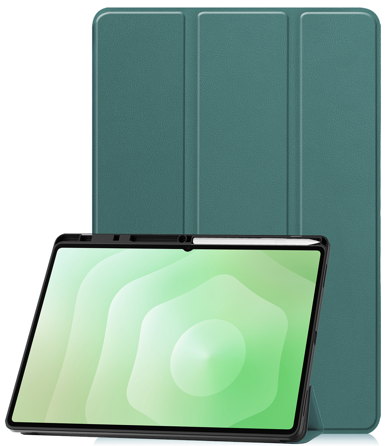 BASEY. BASEY. Samsung Galaxy Tab S11 Ultra Hoesje Met Uitsparing S Pen - Donkergroen