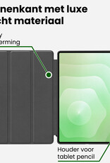 BASEY. BASEY. Samsung Galaxy Tab S11 Ultra Hoesje Met Uitsparing S Pen - Donkergroen