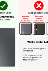 BASEY. BASEY. Samsung Galaxy Tab S11 Ultra Hoesje Met Uitsparing S Pen - Zwart