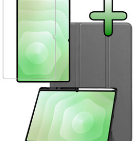 BASEY. BASEY. Samsung Galaxy Tab S11 Ultra Hoesje Met Uitsparing S Pen Met Screenprotector - Grijs