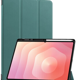 NoXx NoXx Samsung Galaxy Tab S11 Ultra Hoesje Met Uitsparing S Pen - Donkergroen