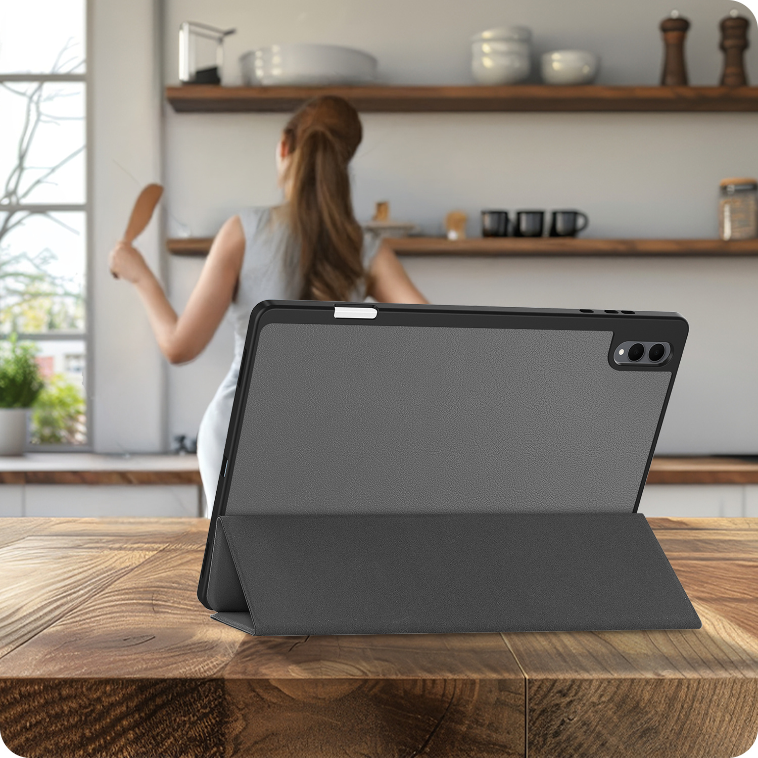 NoXx NoXx Samsung Galaxy Tab S11 Ultra Hoesje Met Uitsparing S Pen - Grijs