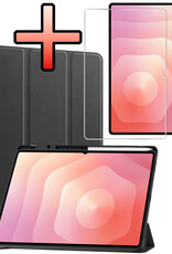 NoXx NoXx Samsung Galaxy Tab S11 Ultra Hoesje Met Uitsparing S Pen Met Screenprotector - Zwart