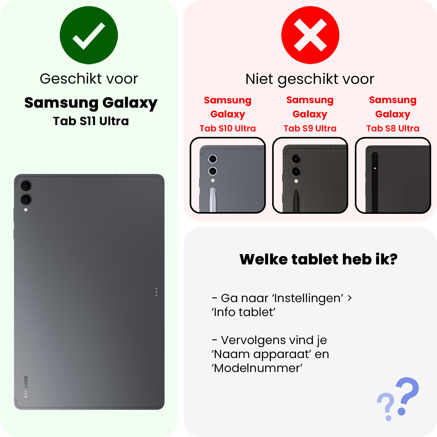 Nomfy Nomfy Samsung Galaxy Tab S11 Ultra Hoesje Met Uitsparing S Pen - Donkerblauw