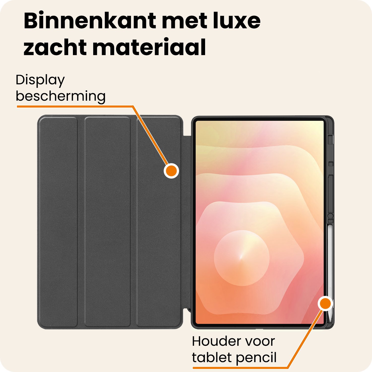 Nomfy Nomfy Samsung Galaxy Tab S11 Ultra Hoesje Met Uitsparing S Pen - Donkerblauw