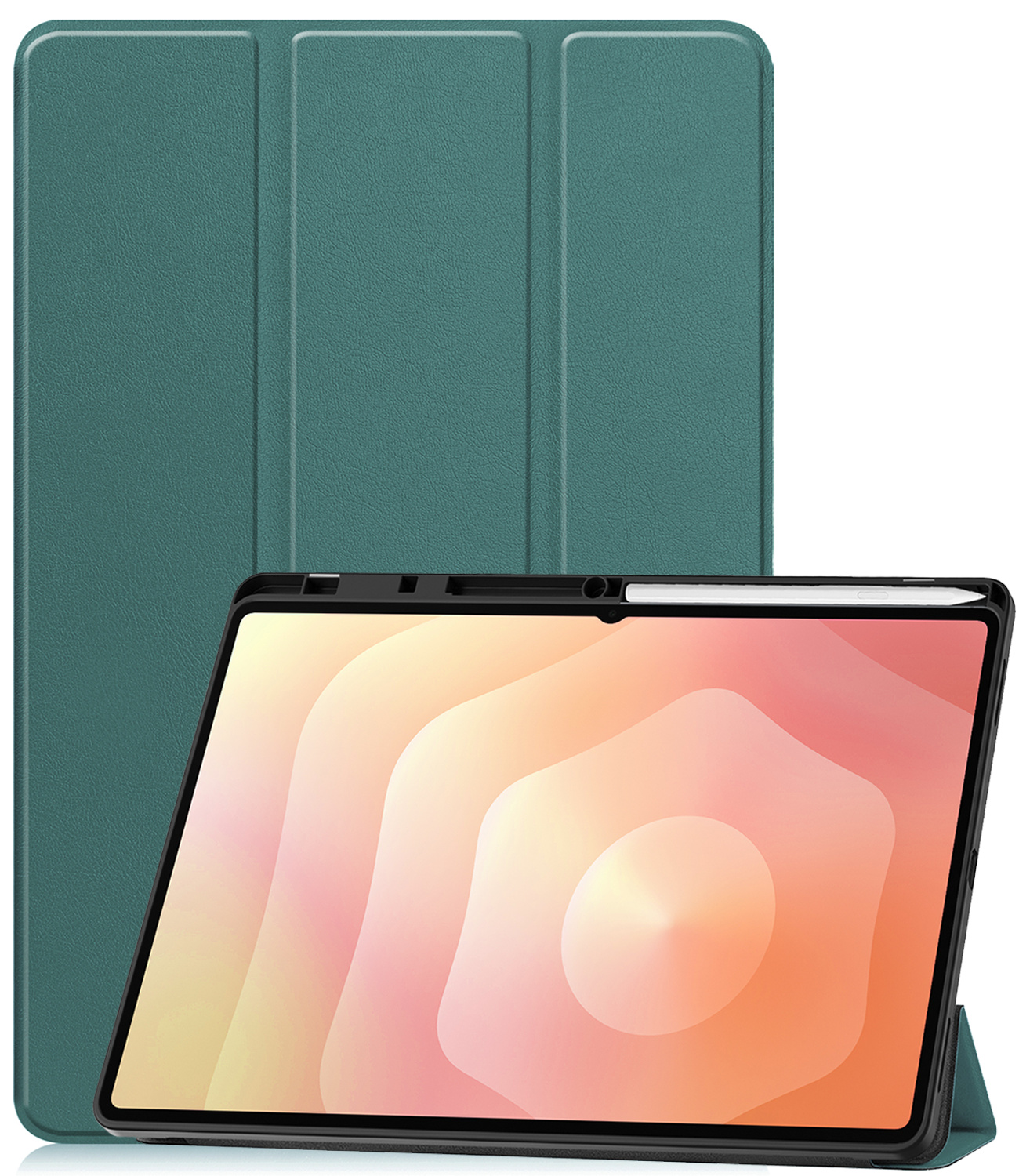 Nomfy Nomfy Samsung Galaxy Tab S11 Ultra Hoesje Met Uitsparing S Pen - Donkergroen