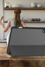 Nomfy Nomfy Samsung Galaxy Tab S11 Ultra Hoesje Met Uitsparing S Pen Met Screenprotector - Grijs