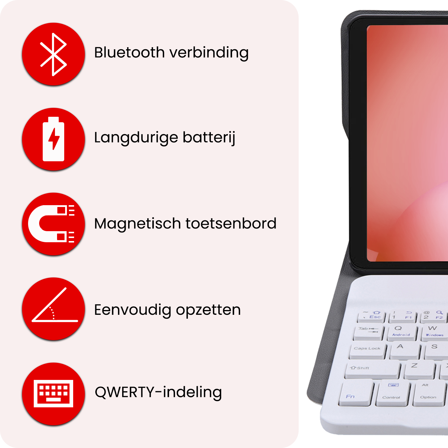 NoXx NoXx Samsung Galaxy Tab A11 Toetsenbordhoes - Goud