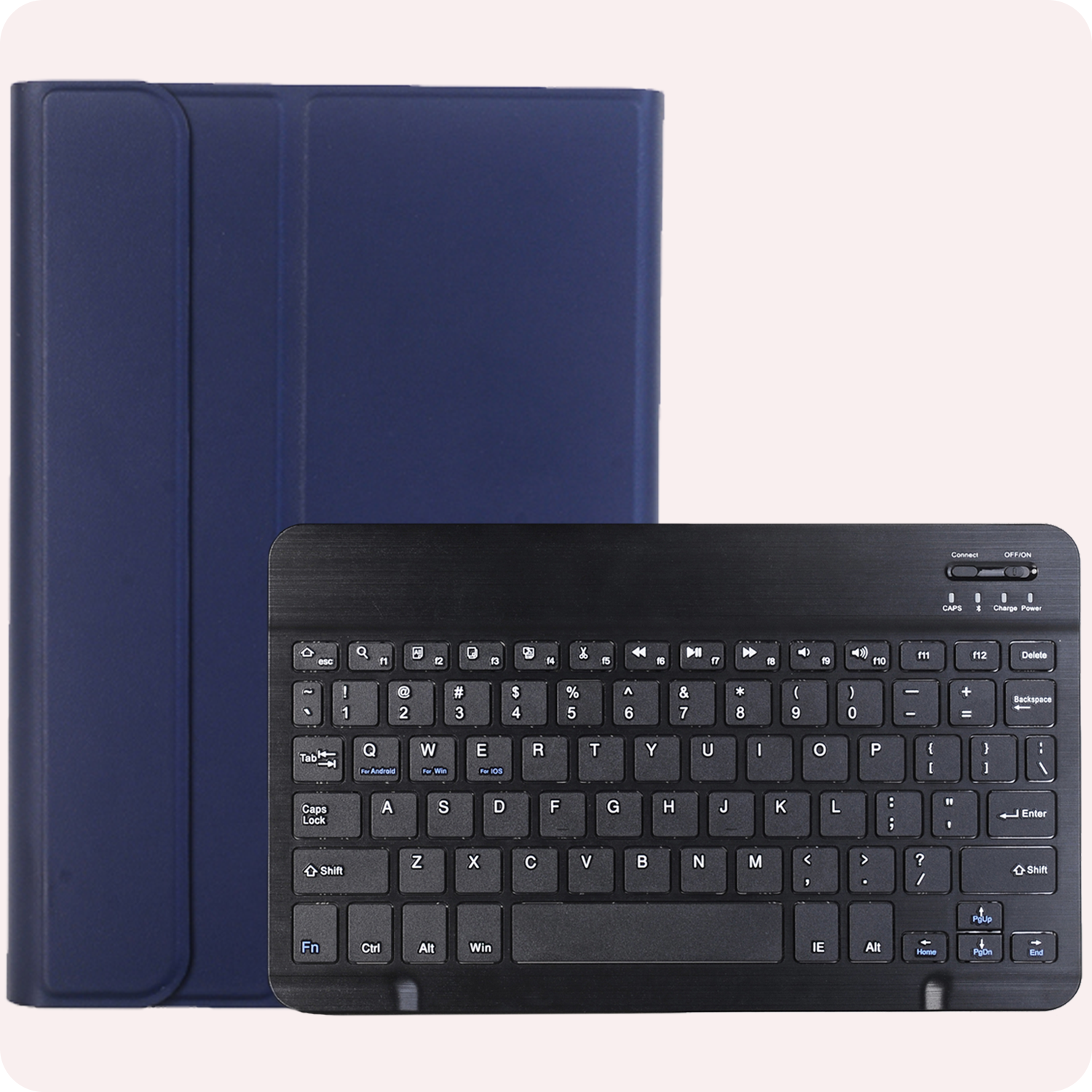 NoXx NoXx Samsung Galaxy Tab A11 Toetsenbordhoes Met Screenprotector - Donkerblauw