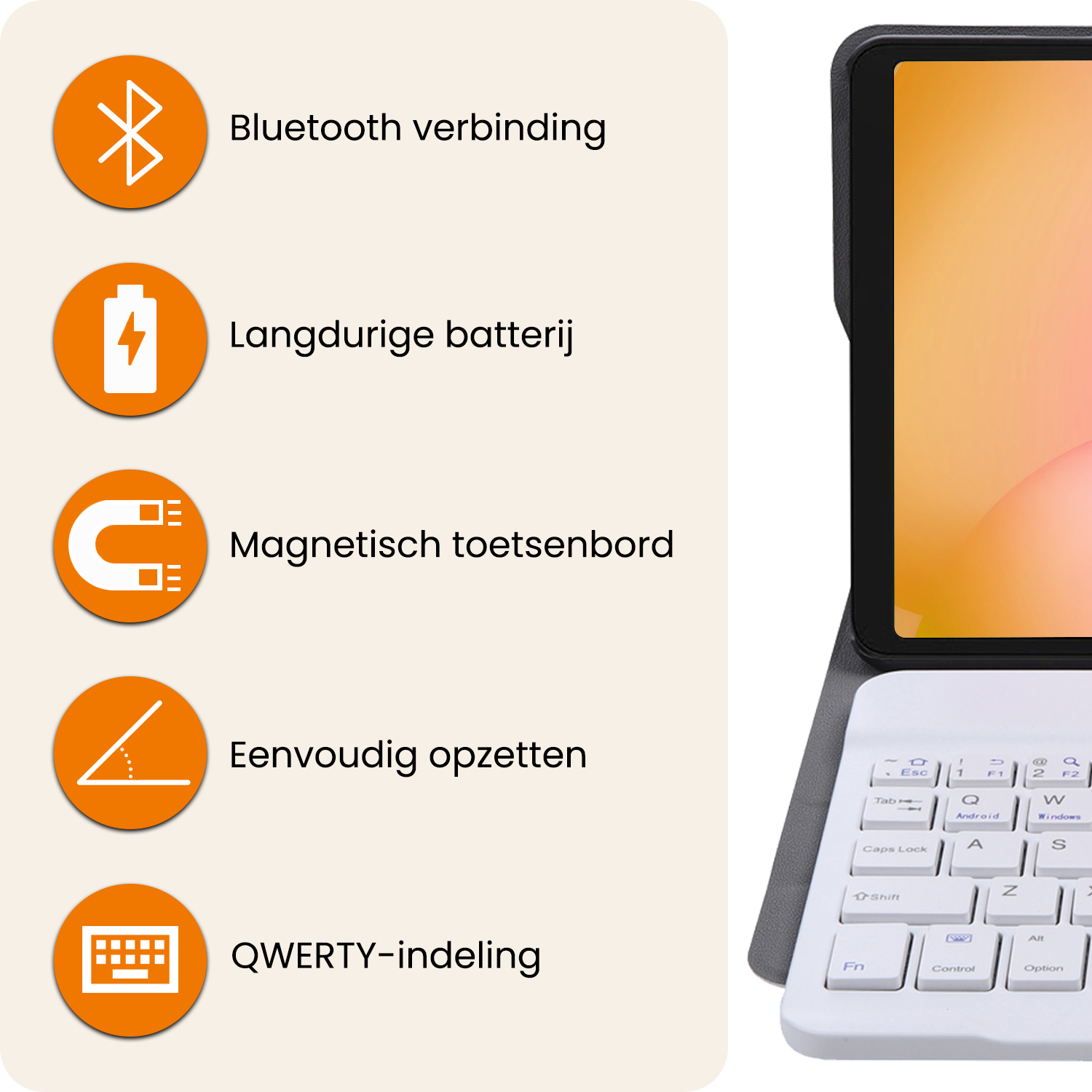 Nomfy Nomfy Samsung Galaxy Tab A11 Toetsenbordhoes - Goud