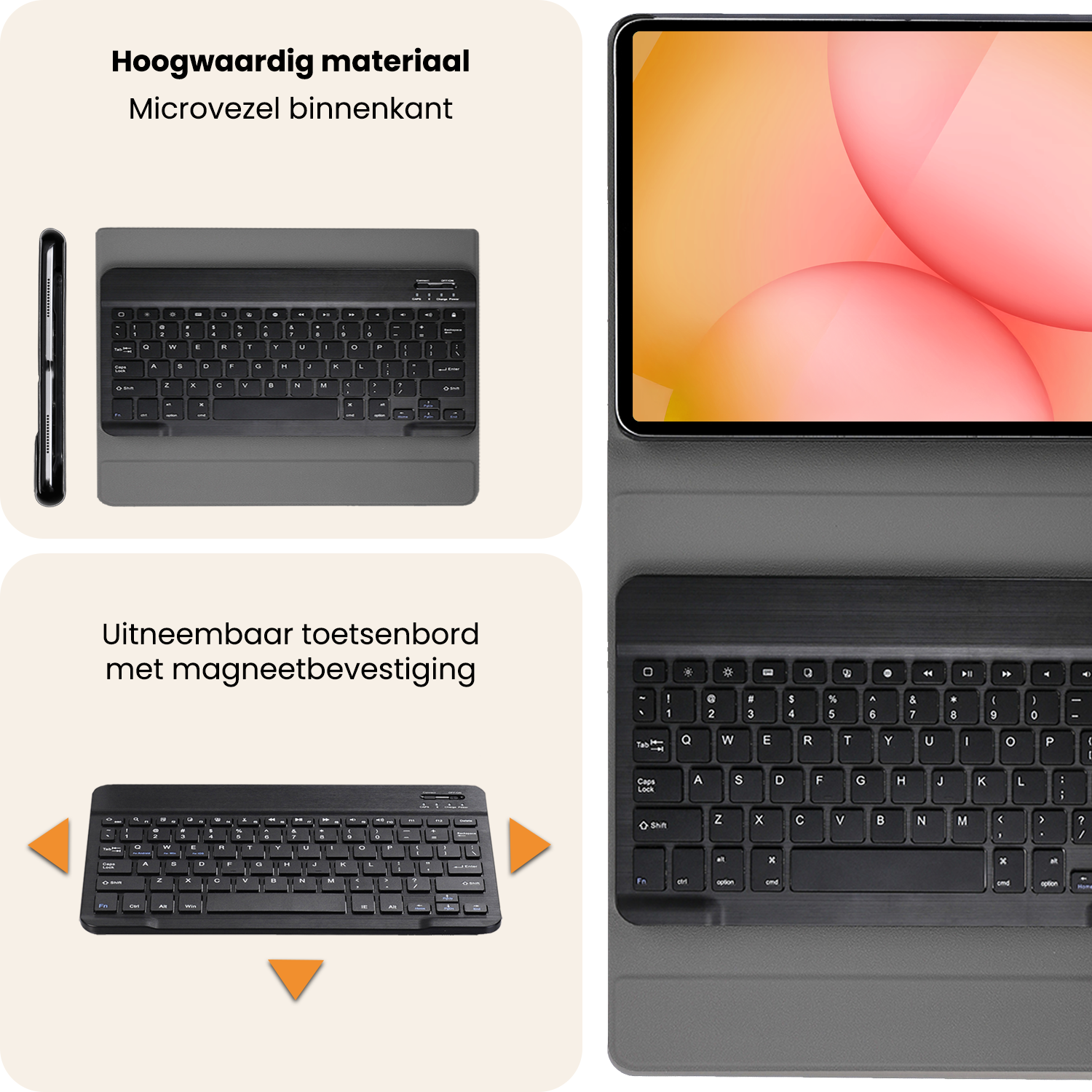 Nomfy Nomfy Samsung Galaxy Tab A11 Toetsenbordhoes Met Screenprotector - Donkerblauw