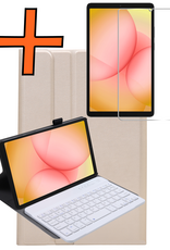 Nomfy Nomfy Samsung Galaxy Tab A11 Toetsenbordhoes Met Screenprotector - Goud