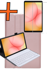 Nomfy Nomfy Samsung Galaxy Tab A11 Toetsenbordhoes Met Screenprotector - Rosé Goud