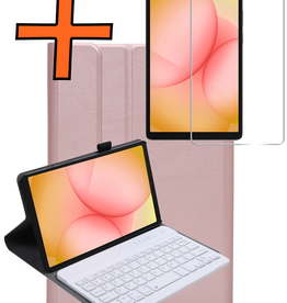 Nomfy Nomfy Samsung Galaxy Tab A11 Toetsenbordhoes Met Screenprotector - Rosé Goud