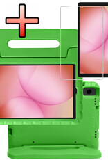 NoXx NoXx Samsung Galaxy Tab A11 Kinderhoes Met Screenprotector - Groen