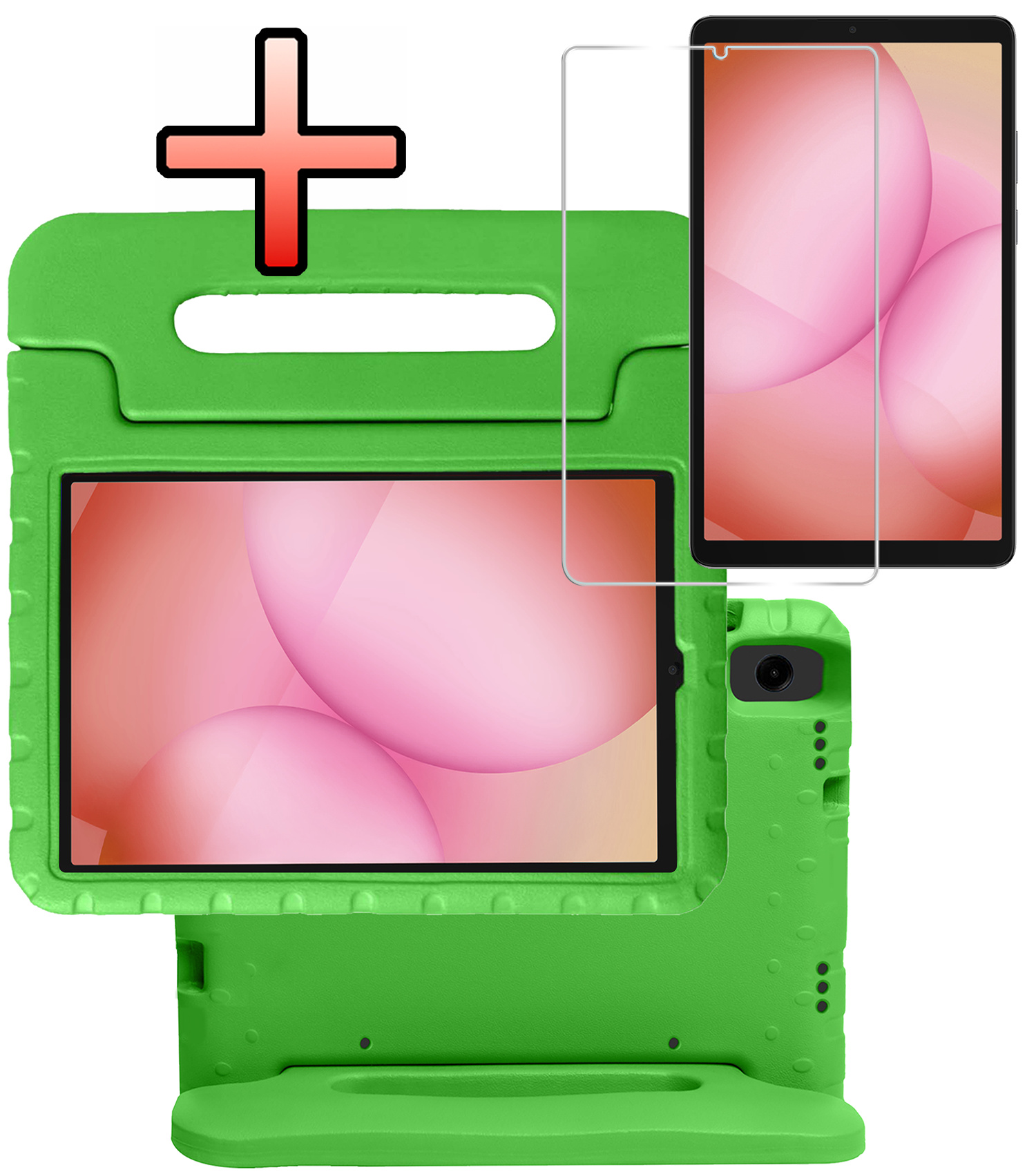 NoXx NoXx Samsung Galaxy Tab A11 Kinderhoes Met Screenprotector - Groen