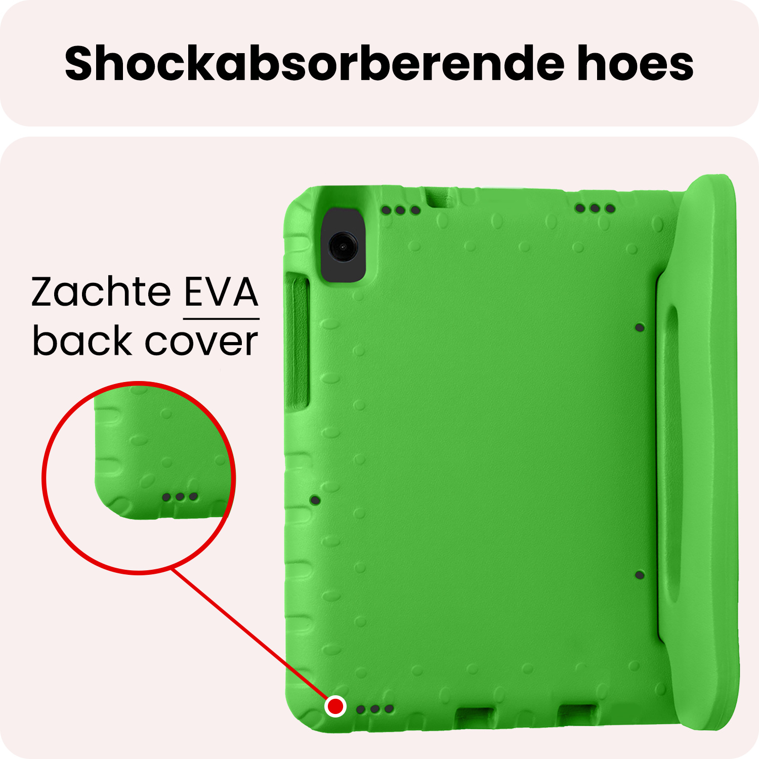 NoXx NoXx Samsung Galaxy Tab A11 Kinderhoes Met Screenprotector - Groen