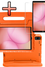 NoXx NoXx Samsung Galaxy Tab A11 Kinderhoes Met Screenprotector - Oranje