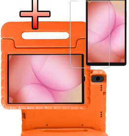 NoXx NoXx Samsung Galaxy Tab A11 Kinderhoes Met Screenprotector - Oranje
