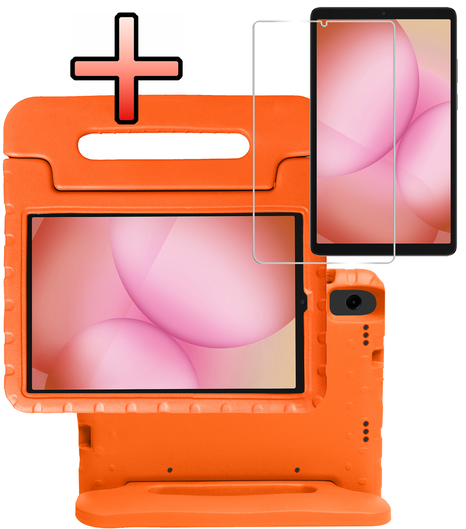 NoXx NoXx Samsung Galaxy Tab A11 Kinderhoes Met Screenprotector - Oranje