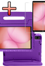 NoXx NoXx Samsung Galaxy Tab A11 Kinderhoes Met Screenprotector - Paars