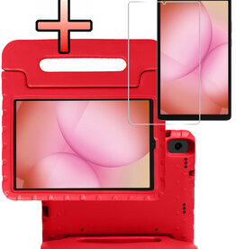 NoXx NoXx Samsung Galaxy Tab A11 Kinderhoes Met Screenprotector - Rood