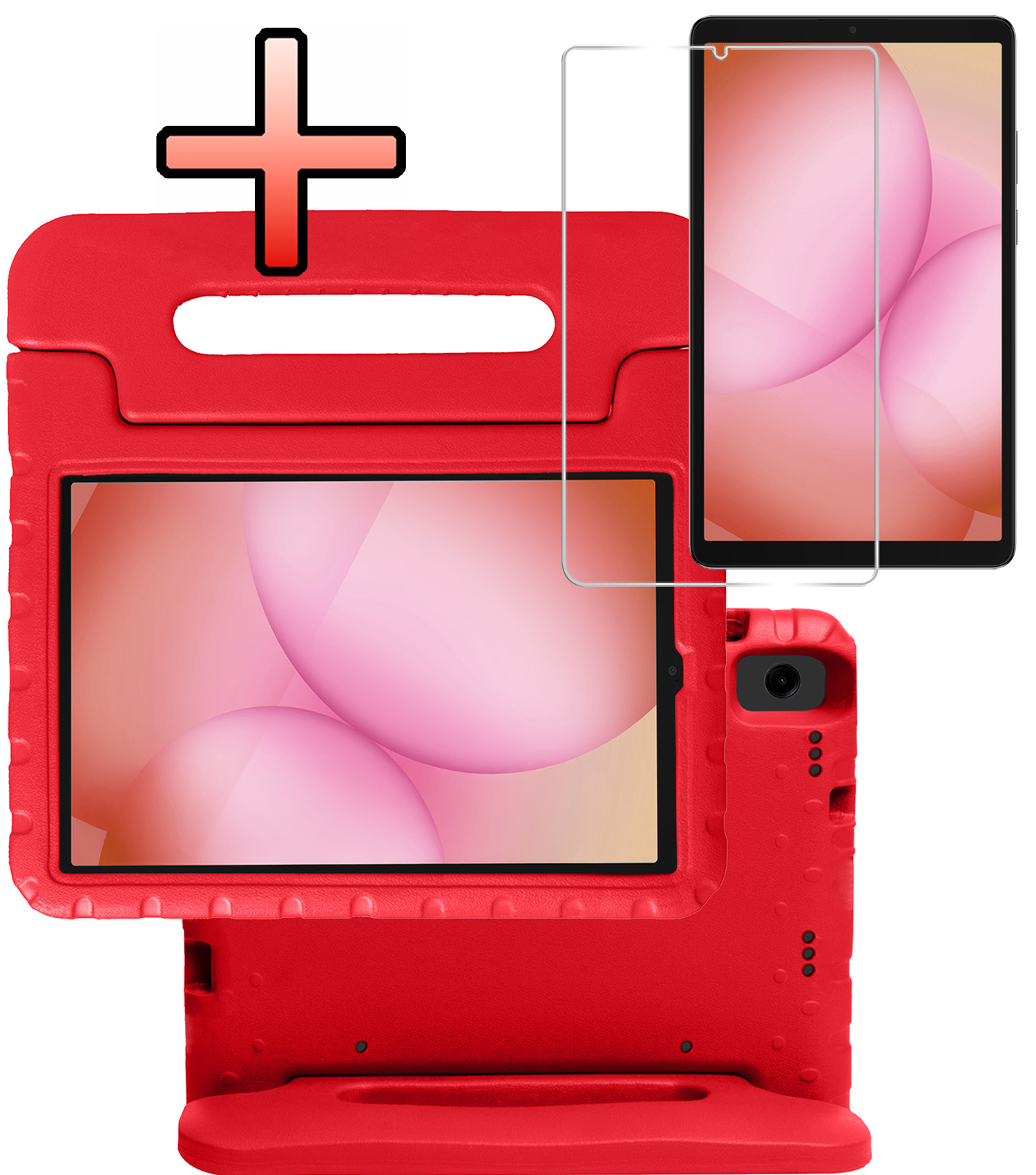 NoXx NoXx Samsung Galaxy Tab A11 Kinderhoes Met Screenprotector - Rood