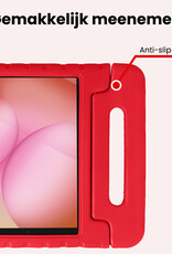 NoXx NoXx Samsung Galaxy Tab A11 Kinderhoes Met Screenprotector - Rood