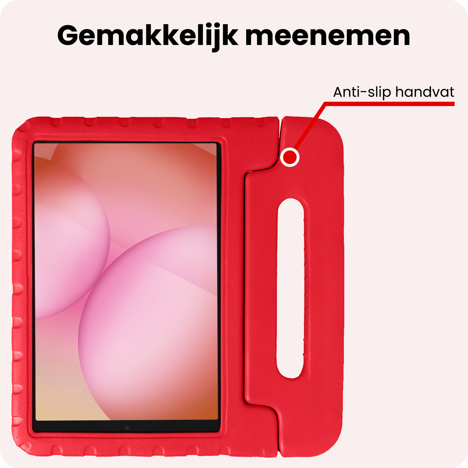 NoXx NoXx Samsung Galaxy Tab A11 Kinderhoes Met Screenprotector - Rood