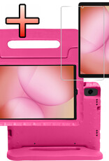NoXx NoXx Samsung Galaxy Tab A11 Kinderhoes Met Screenprotector - Roze