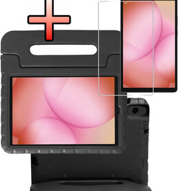 NoXx NoXx Samsung Galaxy Tab A11 Kinderhoes Met Screenprotector - Zwart