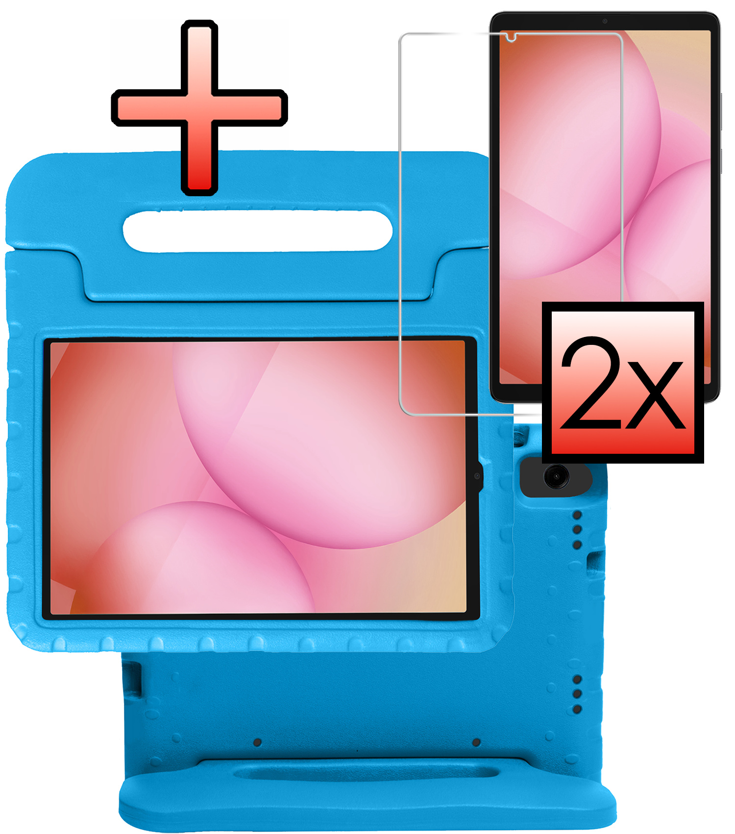 NoXx NoXx Samsung Galaxy Tab A11 Kinderhoes Met 2x Screenprotector - Blauw