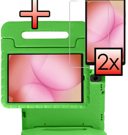 NoXx NoXx Samsung Galaxy Tab A11 Kinderhoes Met 2x Screenprotector - Groen