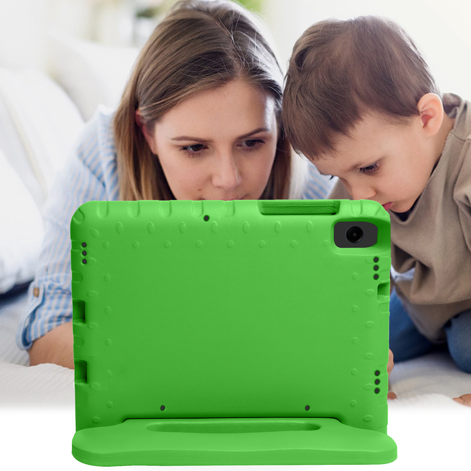NoXx NoXx Samsung Galaxy Tab A11 Kinderhoes Met 2x Screenprotector - Groen