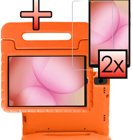 NoXx NoXx Samsung Galaxy Tab A11 Kinderhoes Met 2x Screenprotector - Oranje