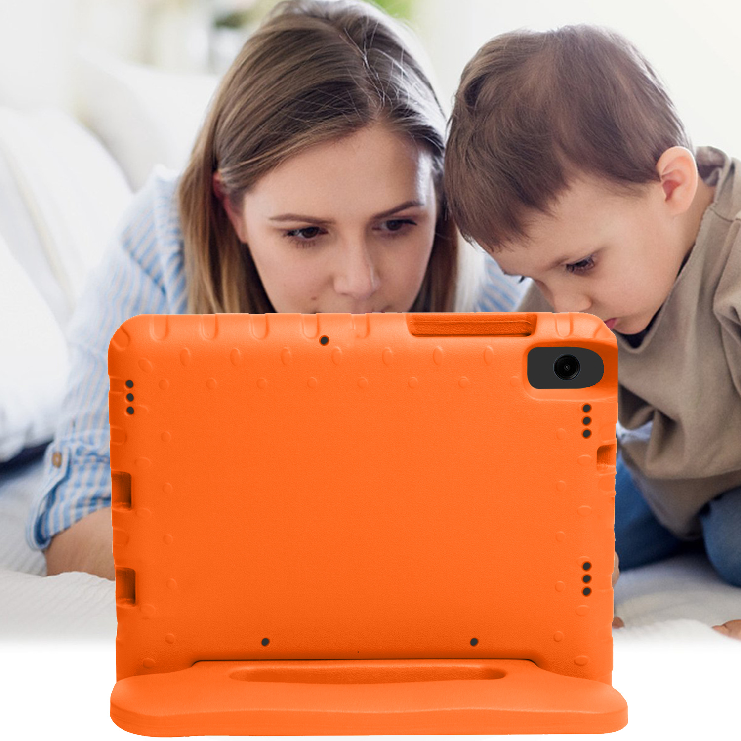 NoXx NoXx Samsung Galaxy Tab A11 Kinderhoes Met 2x Screenprotector - Oranje