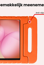 NoXx NoXx Samsung Galaxy Tab A11 Kinderhoes Met 2x Screenprotector - Oranje