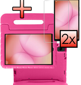 NoXx NoXx Samsung Galaxy Tab A11 Kinderhoes Met 2x Screenprotector - Roze