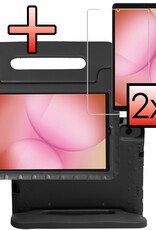NoXx NoXx Samsung Galaxy Tab A11 Kinderhoes Met 2x Screenprotector - Zwart