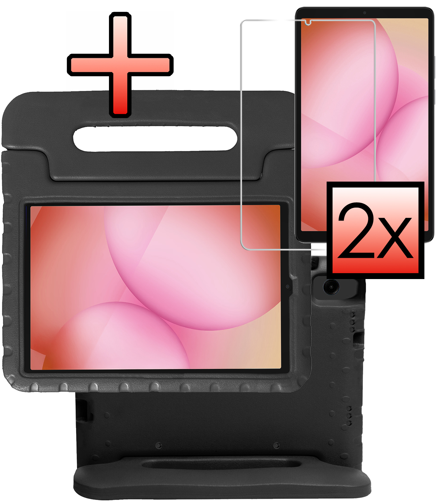 NoXx NoXx Samsung Galaxy Tab A11 Kinderhoes Met 2x Screenprotector - Zwart