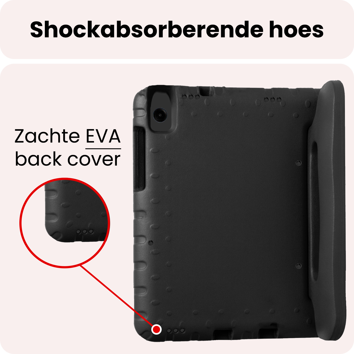 NoXx NoXx Samsung Galaxy Tab A11 Kinderhoes Met 2x Screenprotector - Zwart