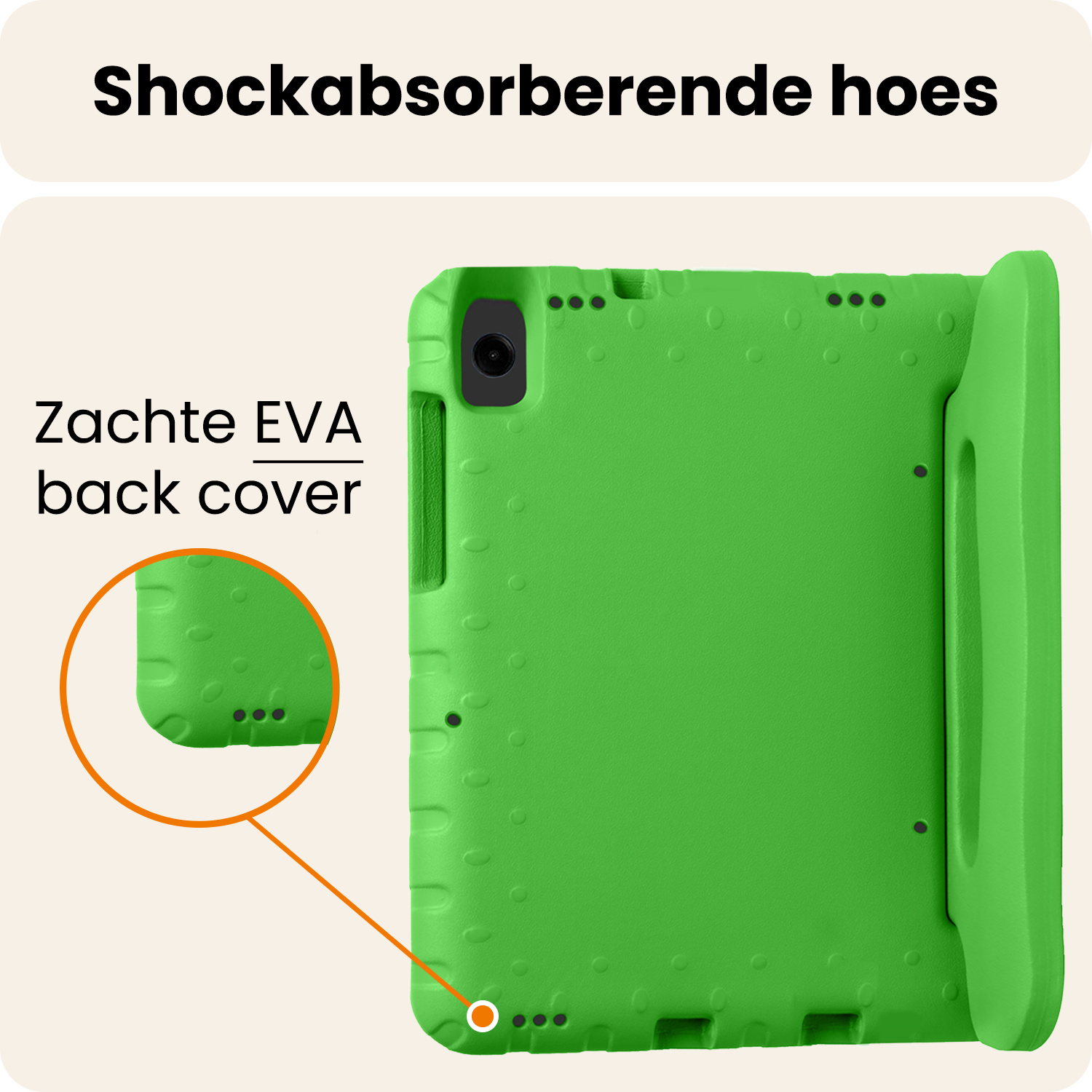 Nomfy Nomfy Samsung Galaxy Tab A11 Kinderhoes Met Screenprotector - Groen