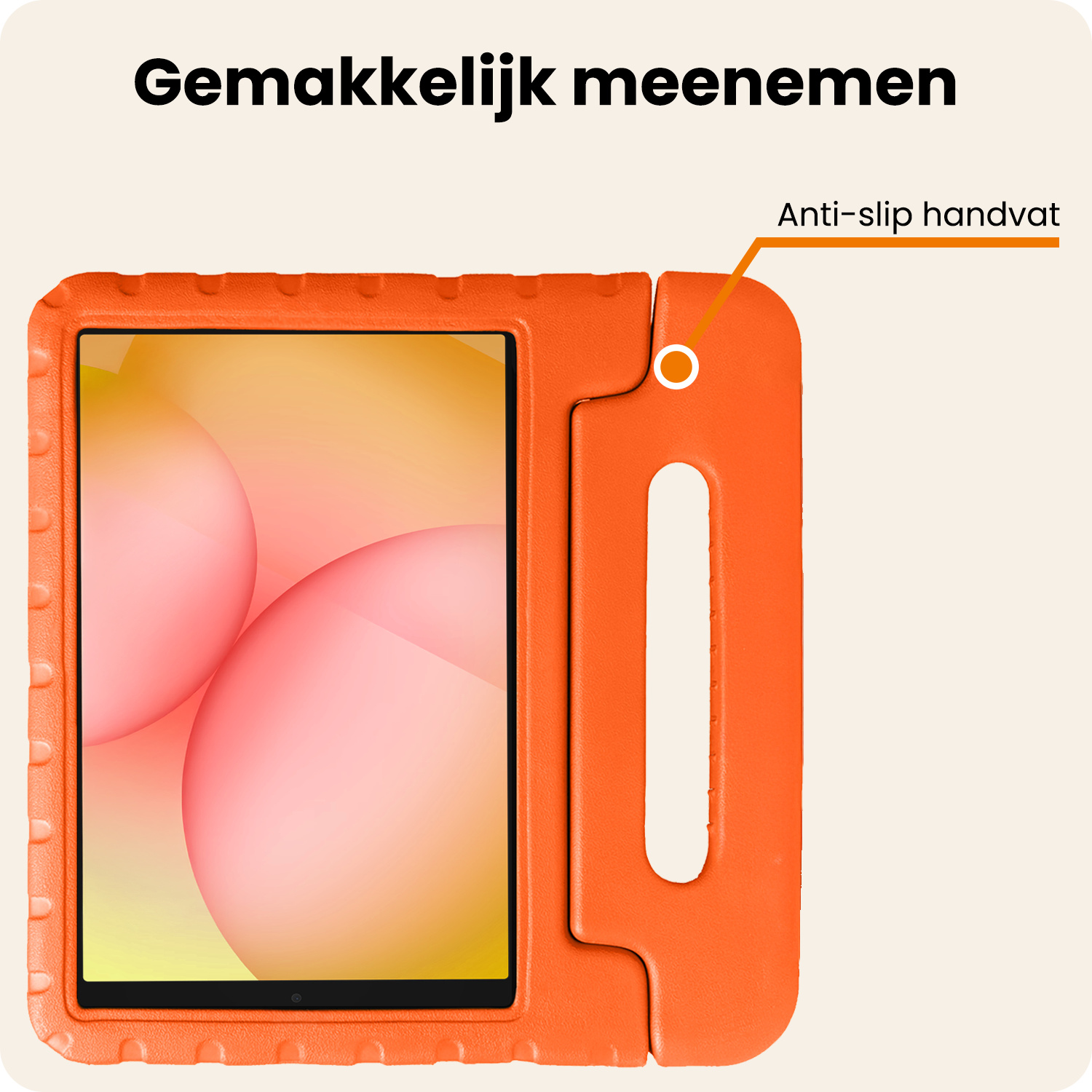 Nomfy Nomfy Samsung Galaxy Tab A11 Kinderhoes Met Screenprotector - Oranje