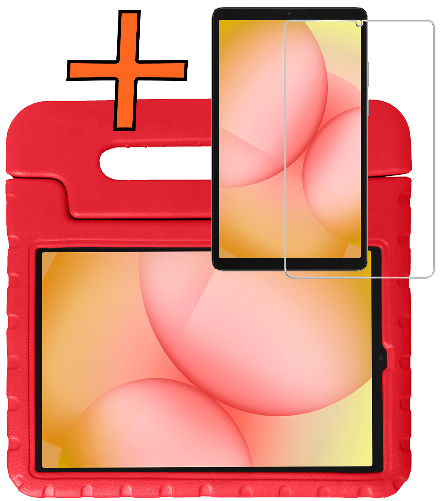 Nomfy Nomfy Samsung Galaxy Tab A11 Kinderhoes Met Screenprotector - Rood