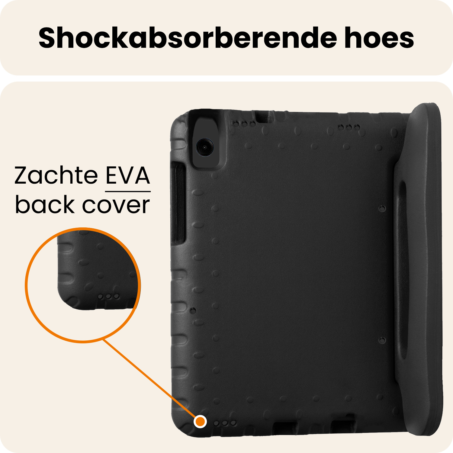 Nomfy Nomfy Samsung Galaxy Tab A11 Kinderhoes Met Screenprotector - Zwart