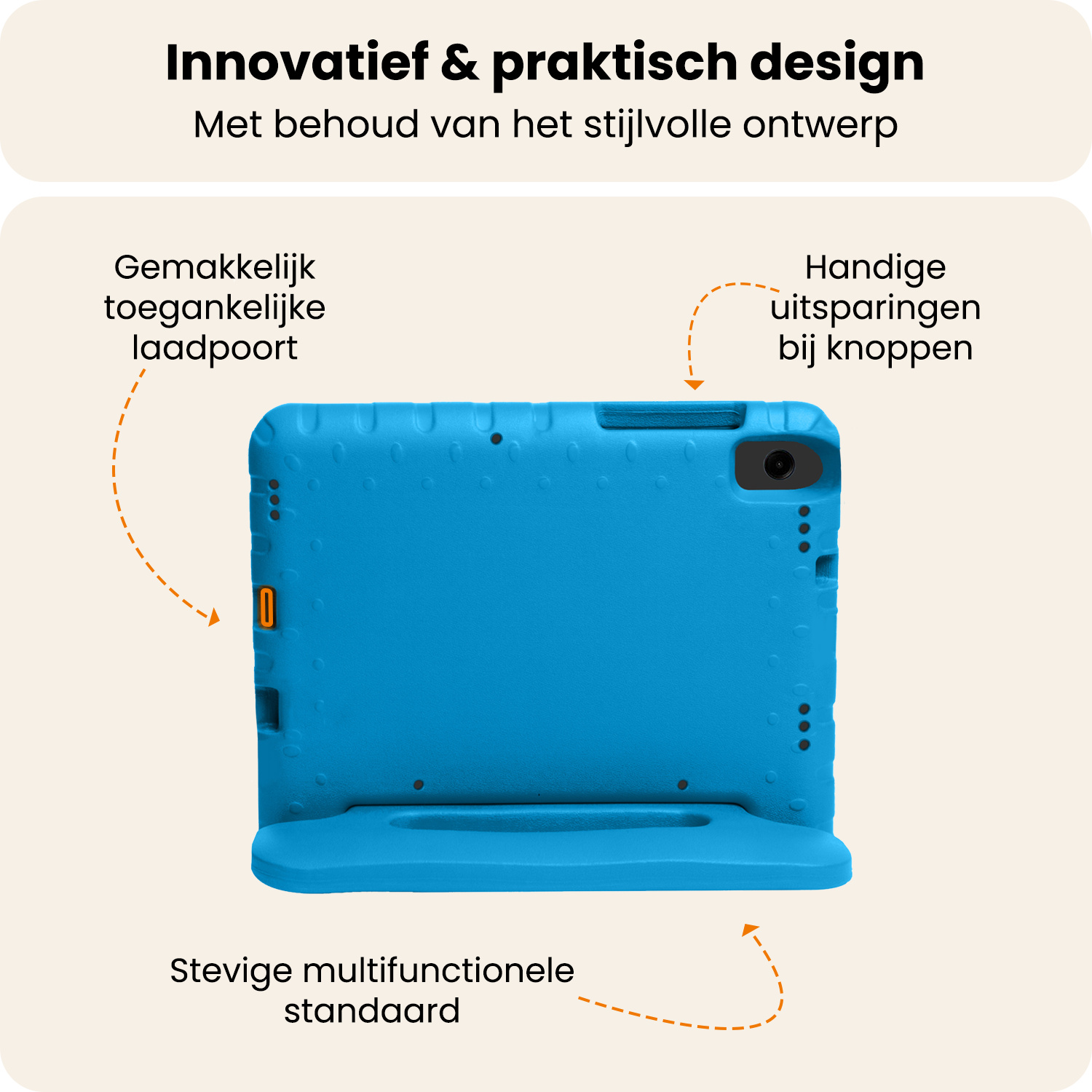 Nomfy Nomfy Samsung Galaxy Tab A11 Kinderhoes Met 2x Screenprotector - Blauw